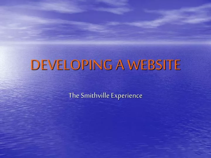 developing a website