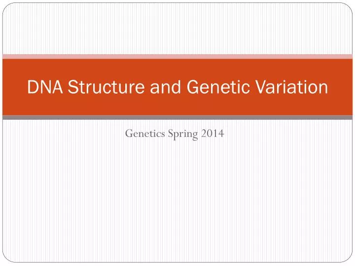 dna structure and genetic variation