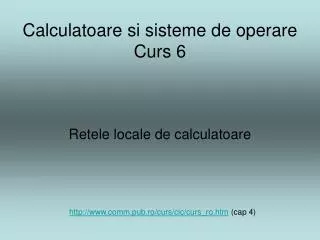 calculatoare si sisteme de operare curs 6