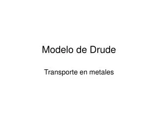 modelo de drude