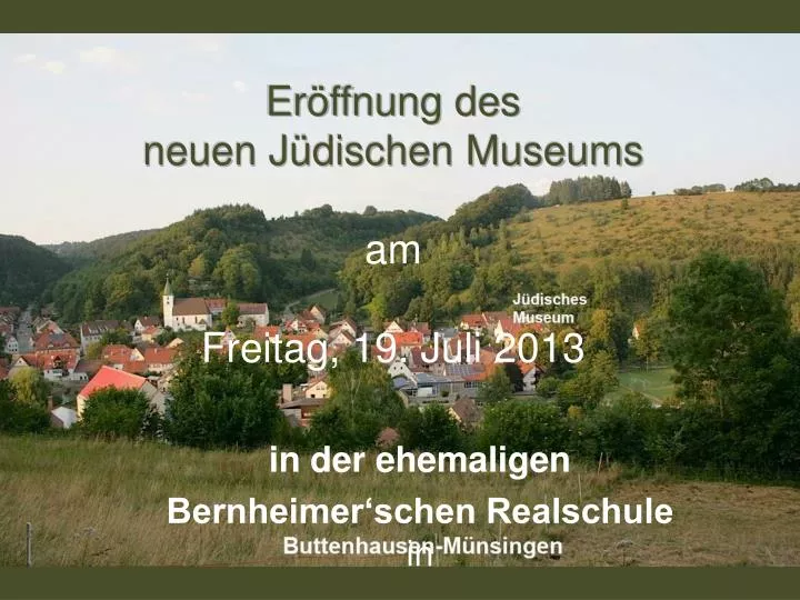 er ffnung des neuen j dischen museums am freitag 19 juli 2013