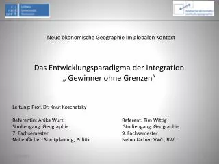 das entwicklungsparadigma der integration gewinner ohne grenzen