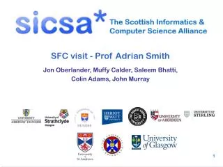 SFC visit - Prof Adrian Smith