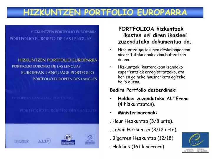 hizkuntzen portfolio europarra