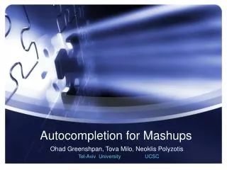 Autocompletion for Mashups