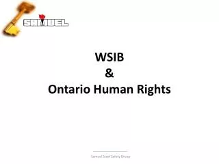 WSIB &amp; Ontario Human Rights