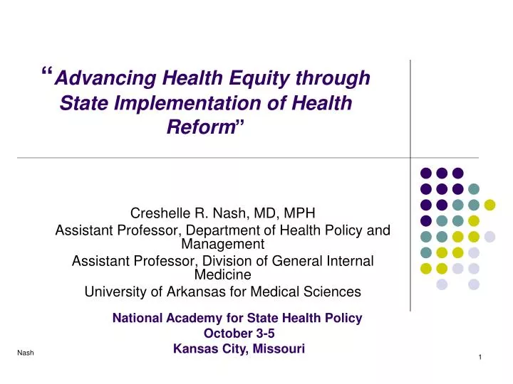 advancing health equity through state implementation of health reform