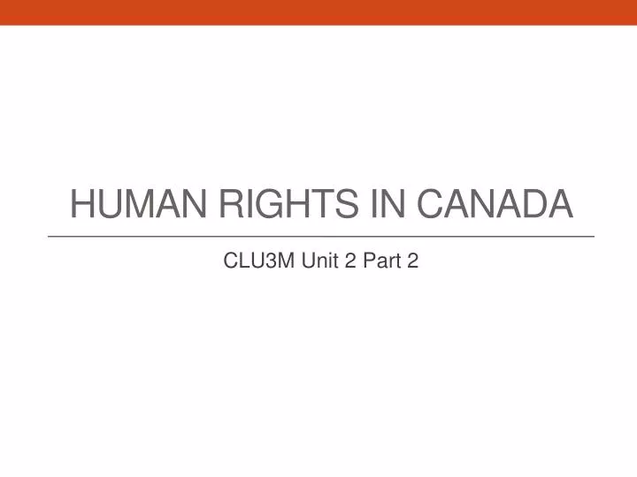 human rights in canada