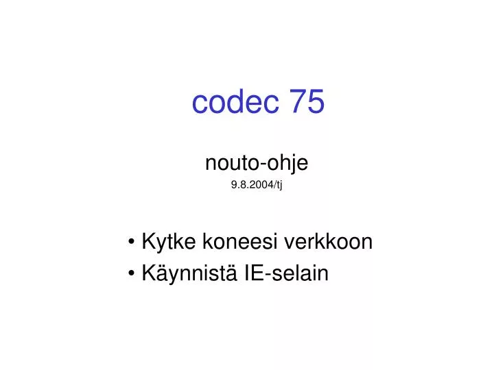 codec 75