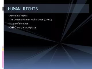 HUMAN RIGHTS