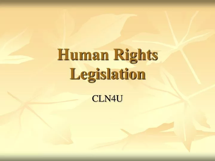 human rights legislation