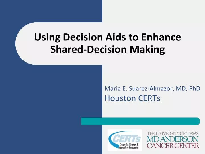 using decision aids to enhance shared decision making