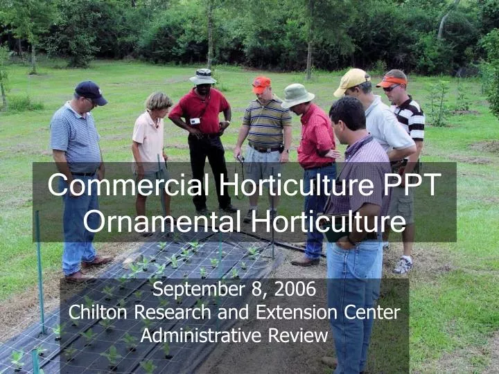 commercial horticulture ppt ornamental horticulture