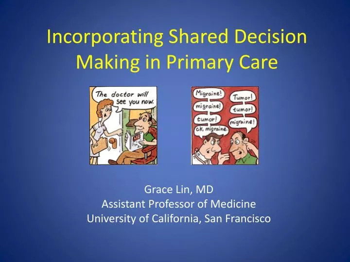 incorporating shared decision making in primary care