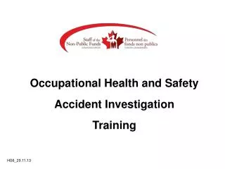 Occupational Health and Safety Accident Investigation Training