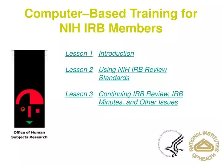 computer based training for nih irb members