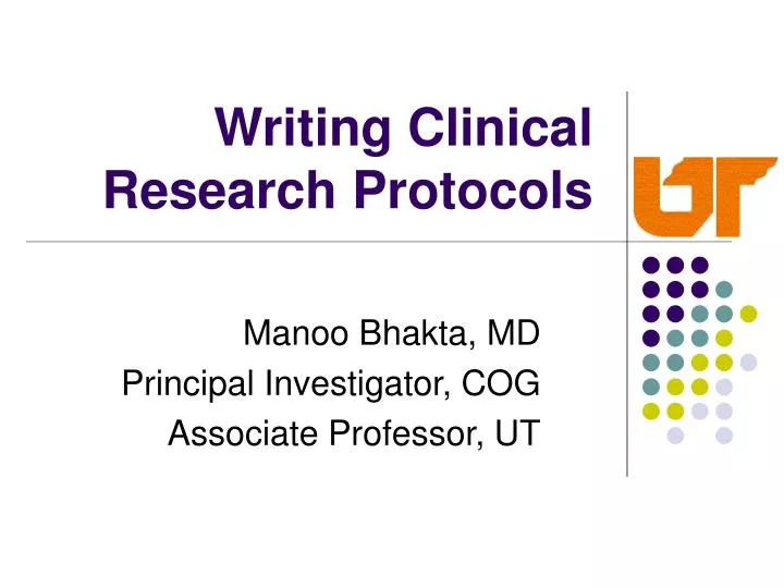 writing clinical research protocols