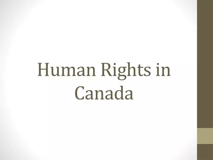 human rights in c anada