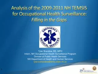 Analysis of the 2009-2011 NH TEMSIS for Occupational Health Surveillance: Filling in the Gaps