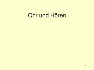 ohr und h ren