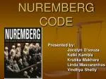 NUREMBERG CODE - slide 1