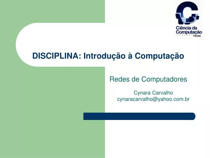 disciplina introdu o computa o