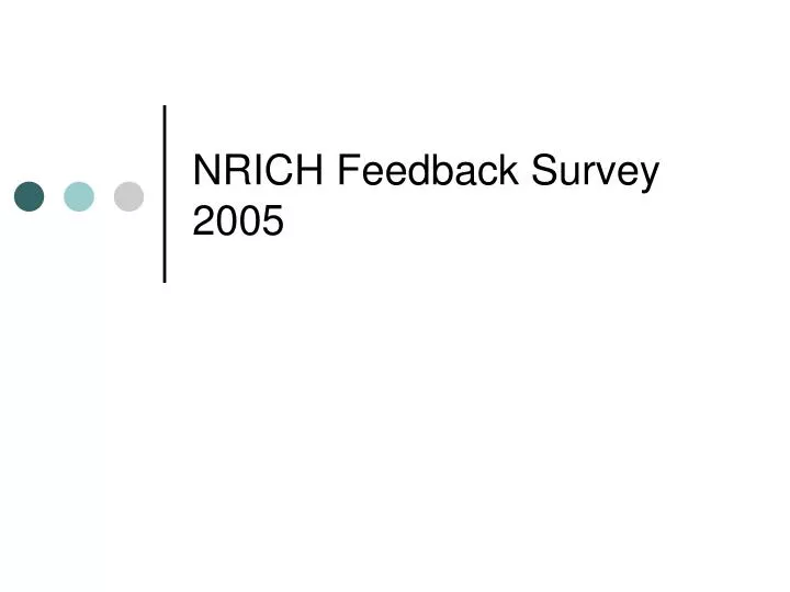 nrich feedback survey 2005