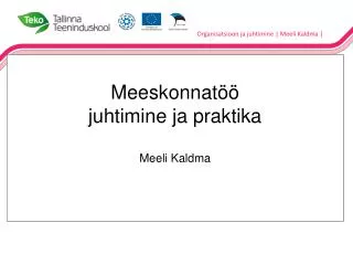 meeskonnat juhtimine ja praktika meeli kaldma