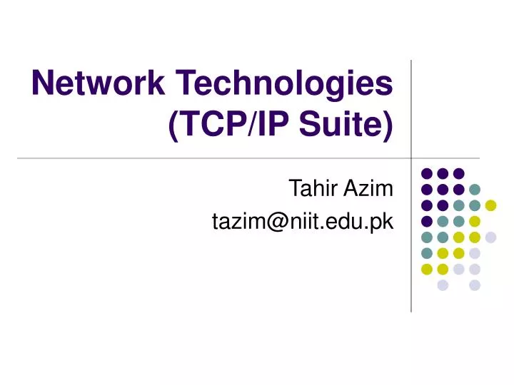 network technologies tcp ip suite
