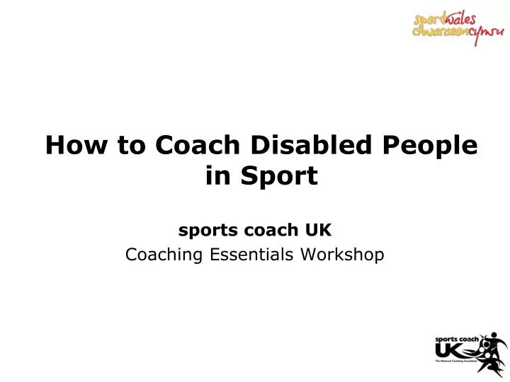 how to coach disabled people in sport