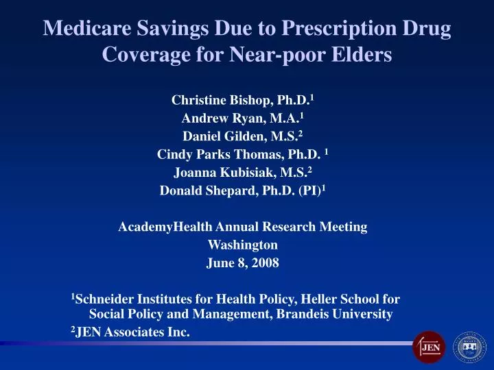 medicare savings due to prescription drug coverage for near poor elders