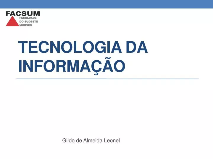 tecnologia da informa o