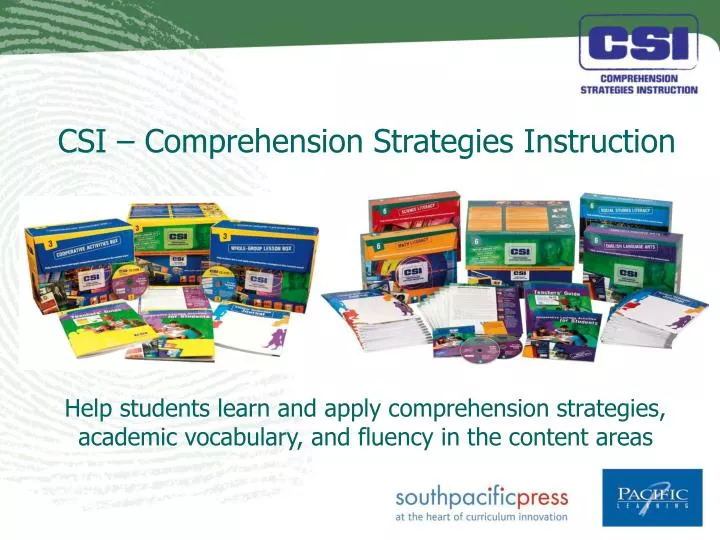 csi comprehension strategies instruction