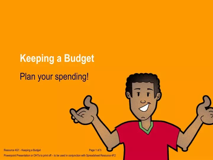 keeping a budget