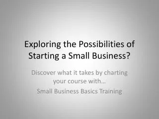 PPT - Neeraj Kochhar - Starting A Small Business And Operating A ...