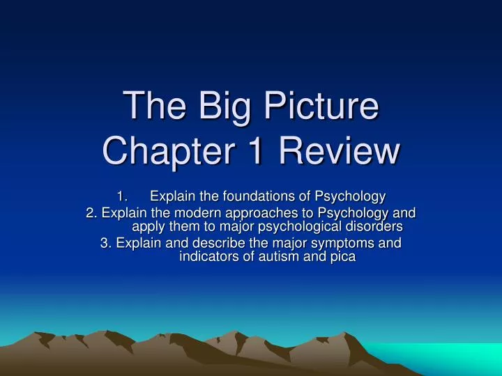 the big picture chapter 1 review