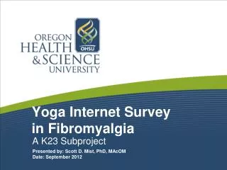 Yoga Internet Survey in Fibromyalgia