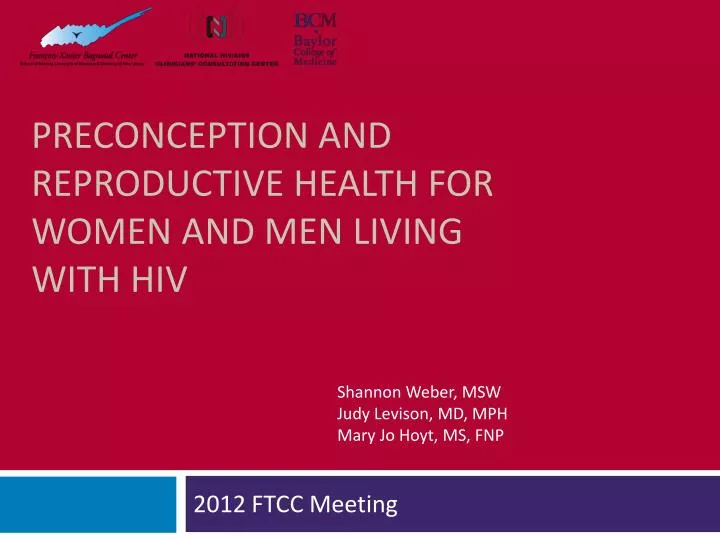 preconception and reproductive health for women and men living with hiv