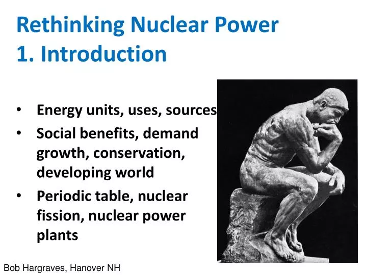 rethinking nuclear power 1 introduction