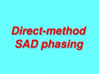 Direct-method SAD phasing