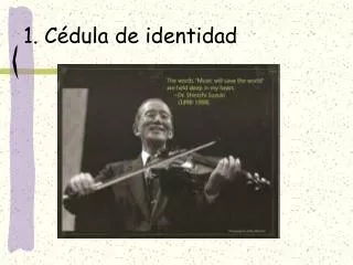 1 c dula de identidad