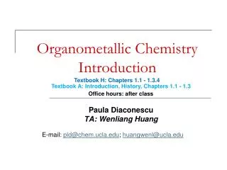 Organometallic Chemistry Introduction
