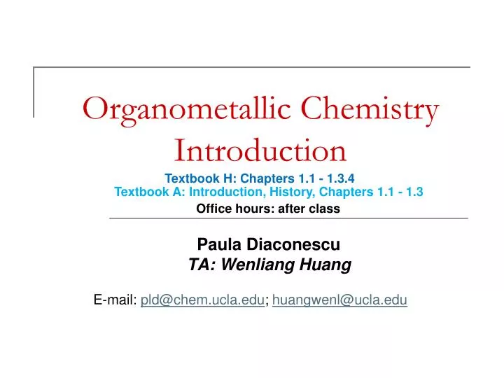 organometallic chemistry introduction