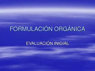 formulaci n org nica