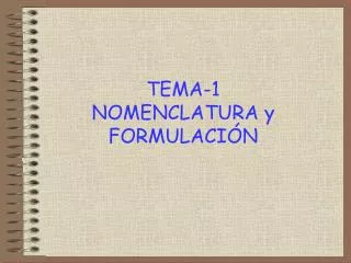 tema 1 nomenclatura y formulaci n