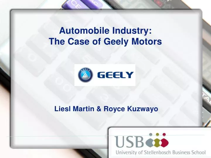 automobile industry the case of geely motors
