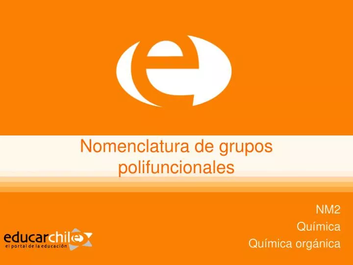 nomenclatura de grupos polifuncionales