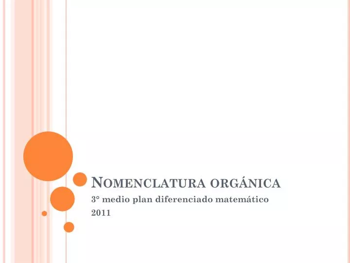 nomenclatura org nica