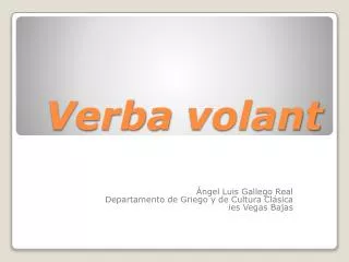 verba volant