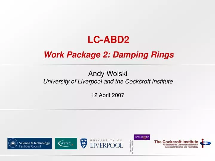 lc abd2 work package 2 damping rings